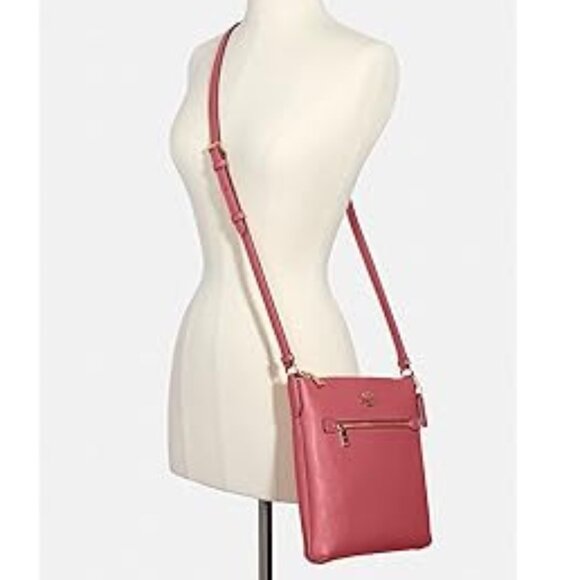 #23 NWT - COACH Women's Rowan File Bag In Signature Canvas (IM/Strawberry Haze) - Picture 4 of 4